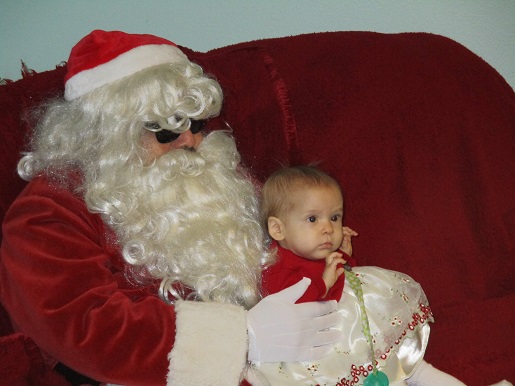 Santa and a baby